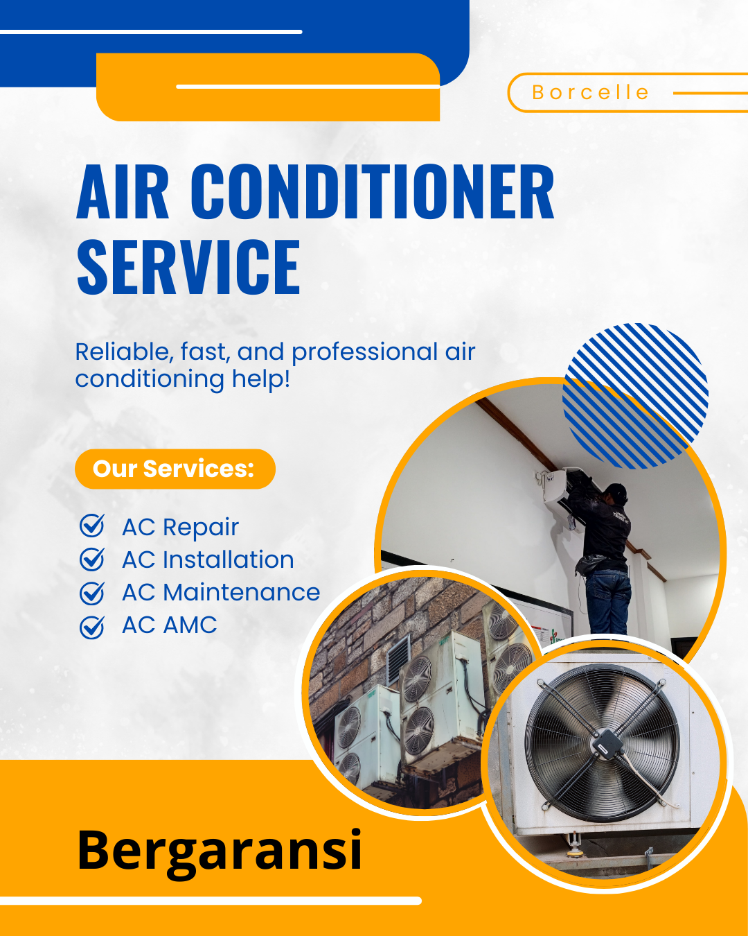 Orange and White Modern Air Conditioner Service Promotion Instagram Post - Copy
